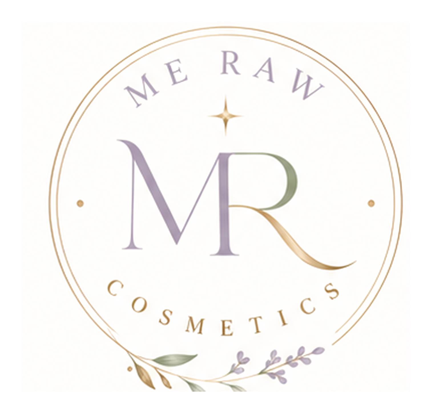 ME Raw Cosmetics monogram badge